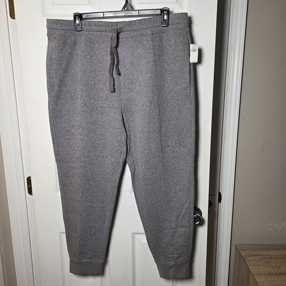 Old Navy men's sz XL gray jogger sweatpants NWT stretch pockets casual warm